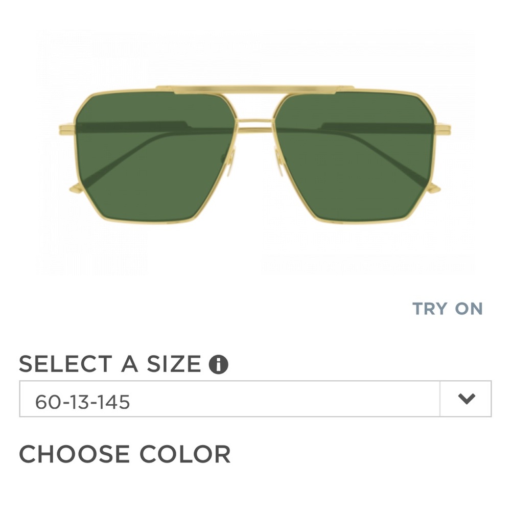 Bottega Veneta Angular Pilot Sunglasses
